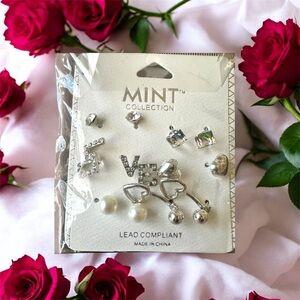 3/15 mix and match Silver and Pearl Earring Set